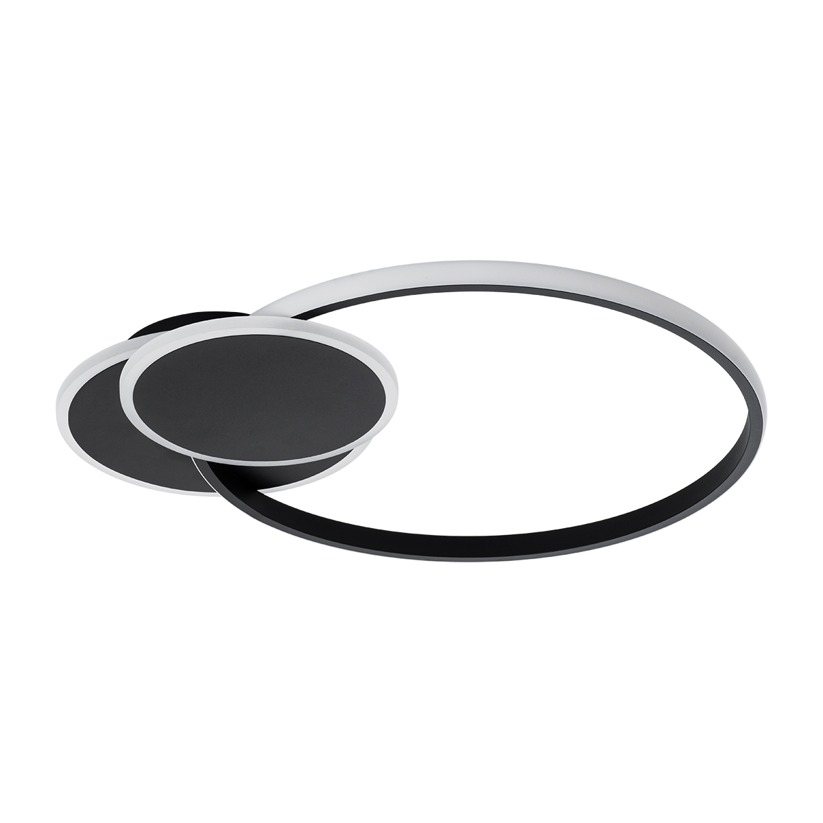 LEDTM® CIRCUO 61229 Μοντέρνο Φωτιστικό Οροφής LED 75W 8400lm 360° AC 220-240V IP20 Ρυθμιζόμενο Λευκό CCT με Χειριστήριο από 2700K έως 6000K Dimmable - Lumileds SMD Chip - Μαύρο Ματ - Μ53 x Π42.5 x Υ9cm - 3 Χρόνια Εγγύηση - Image 5