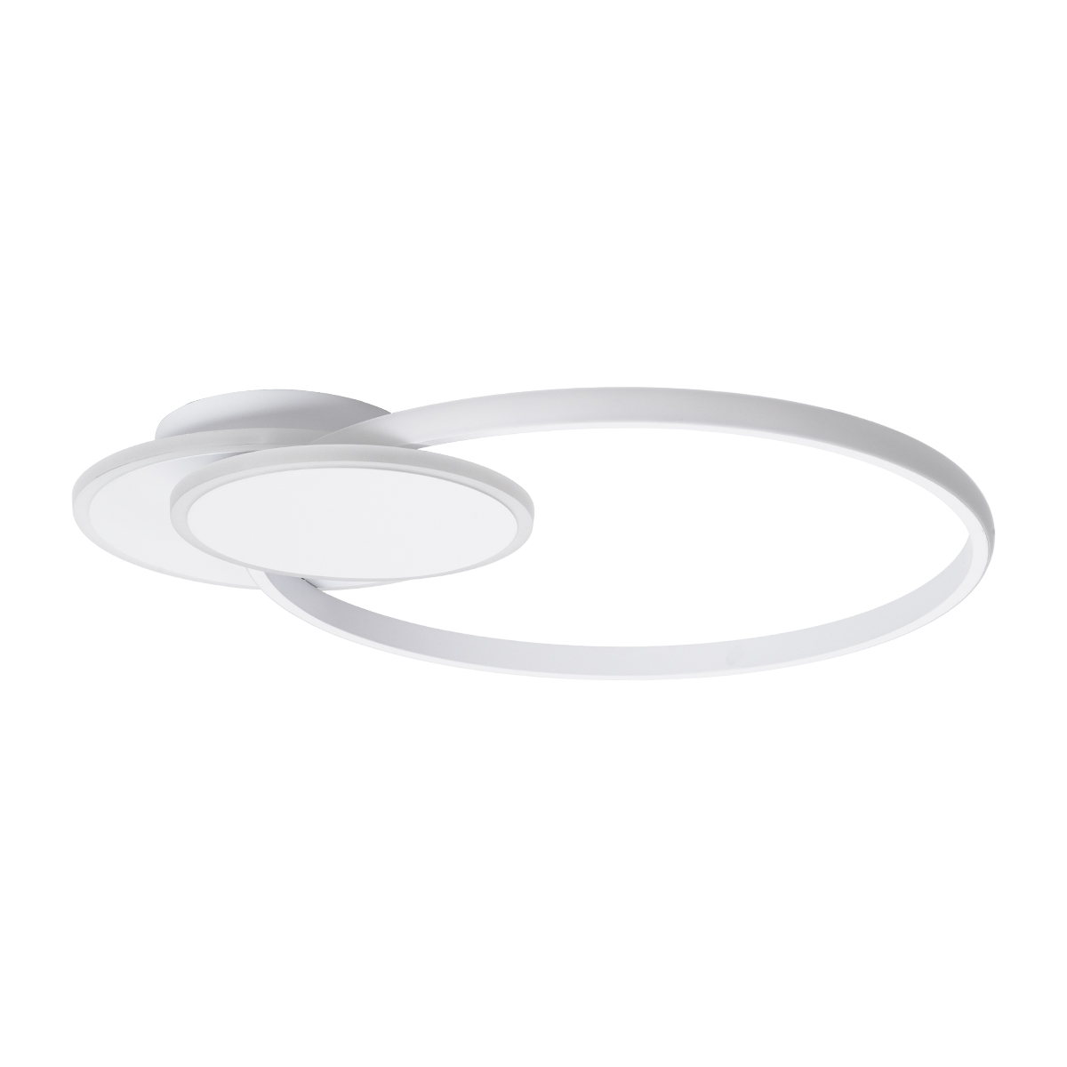 LEDTM® CIRCUO 61230 Μοντέρνο Φωτιστικό Οροφής LED 75W 8400lm 360° AC 220-240V IP20 Ρυθμιζόμενο Λευκό CCT με Χειριστήριο από 2700K έως 6000K Dimmable - Lumileds SMD Chip - Λευκό Ματ - Μ53 x Π42.5 x Υ9cm - 3 Χρόνια Εγγύηση - Image 3