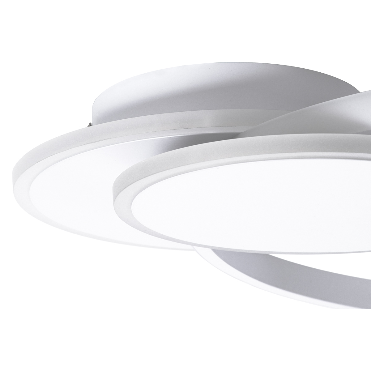 LEDTM® CIRCUO 61230 Μοντέρνο Φωτιστικό Οροφής LED 75W 8400lm 360° AC 220-240V IP20 Ρυθμιζόμενο Λευκό CCT με Χειριστήριο από 2700K έως 6000K Dimmable - Lumileds SMD Chip - Λευκό Ματ - Μ53 x Π42.5 x Υ9cm - 3 Χρόνια Εγγύηση - Image 6