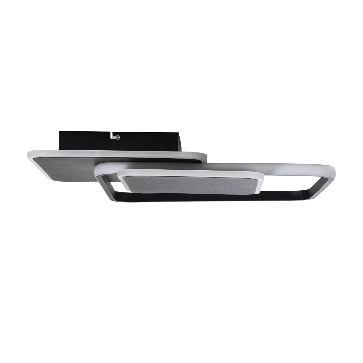 LEDTM® SQUARO 61231 Μοντέρνο Φωτιστικό Οροφής LED 75W 8400lm 360° AC 220-240V IP20 Ρυθμιζόμενο Λευκό CCT με Χειριστήριο από 2700K έως 6000K Dimmable - Lumileds SMD Chip - Μαύρο Ματ - Μ48.5 x Π51 x Υ9cm - 3 Χρόνια Εγγύηση - Image 4