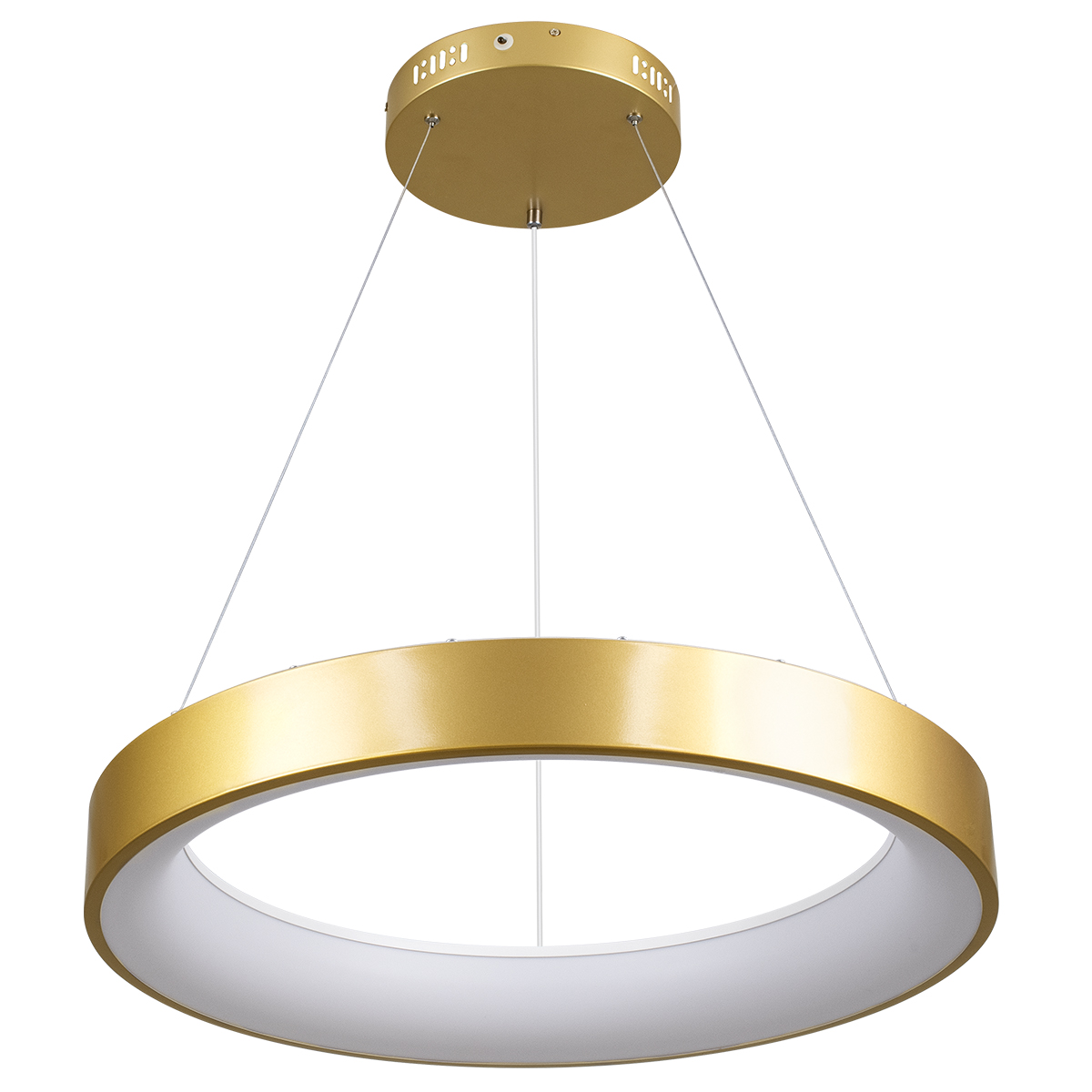 LEDTM® SALEM 61247 Μοντέρνο Κρεμαστό Φωτιστικό Οροφής LED 105W 12075lm 120° AC 220-240V IP20 Ρυθμιζόμενο Λευκό CCT με Χειριστήριο από 2700K έως 6000K Dimmable - Lumileds SMD Chip - Χρυσό - Μ60 x Π60 x Υ6cm - 3 Χρόνια Εγγύηση - Image 3