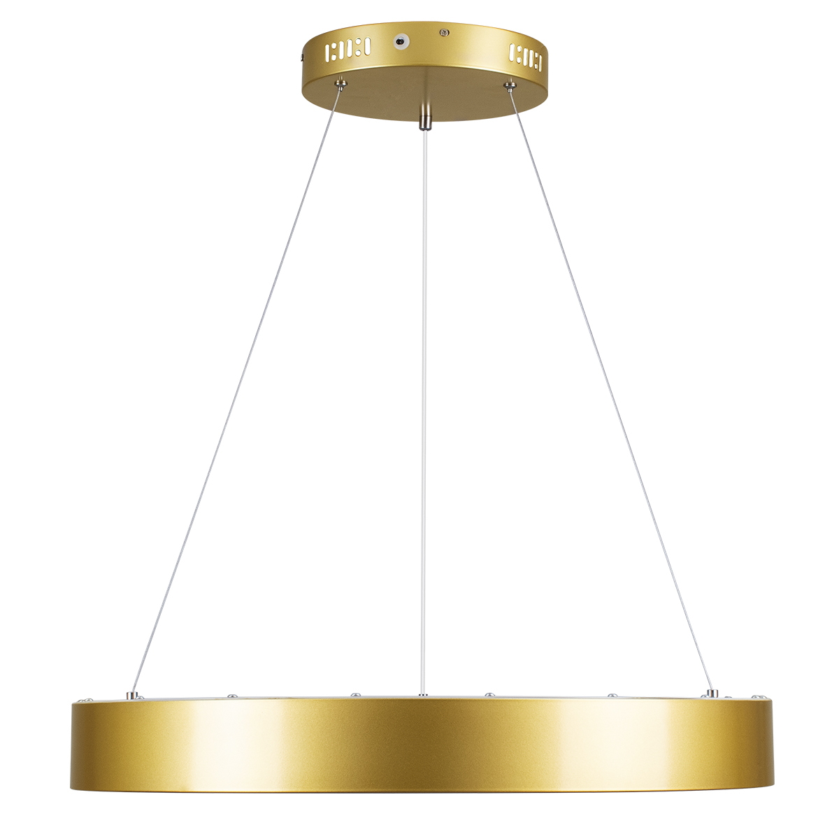 LEDTM® SALEM 61247 Μοντέρνο Κρεμαστό Φωτιστικό Οροφής LED 105W 12075lm 120° AC 220-240V IP20 Ρυθμιζόμενο Λευκό CCT με Χειριστήριο από 2700K έως 6000K Dimmable - Lumileds SMD Chip - Χρυσό - Μ60 x Π60 x Υ6cm - 3 Χρόνια Εγγύηση - Image 4