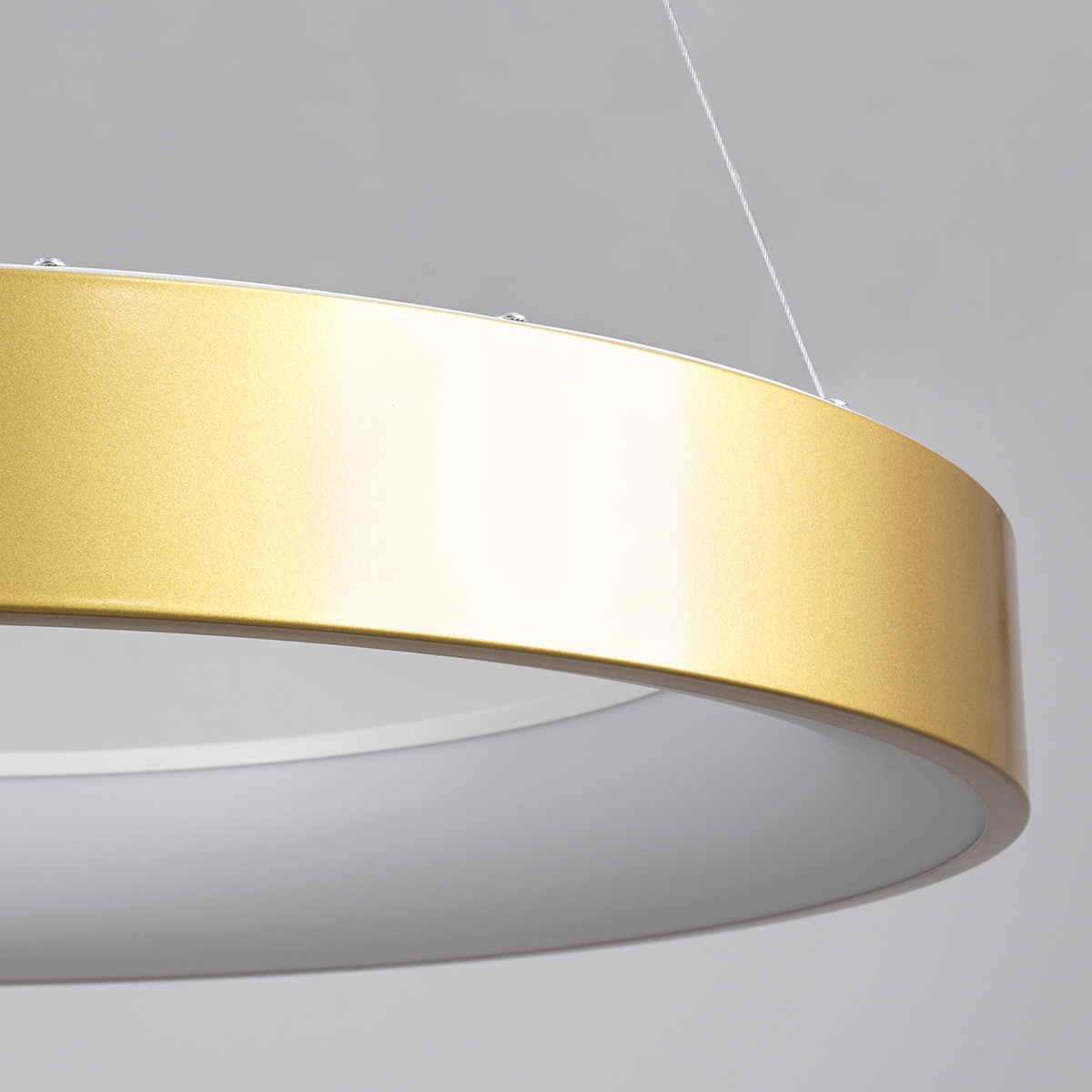 LEDTM® SALEM 61247 Μοντέρνο Κρεμαστό Φωτιστικό Οροφής LED 105W 12075lm 120° AC 220-240V IP20 Ρυθμιζόμενο Λευκό CCT με Χειριστήριο από 2700K έως 6000K Dimmable - Lumileds SMD Chip - Χρυσό - Μ60 x Π60 x Υ6cm - 3 Χρόνια Εγγύηση - Image 6