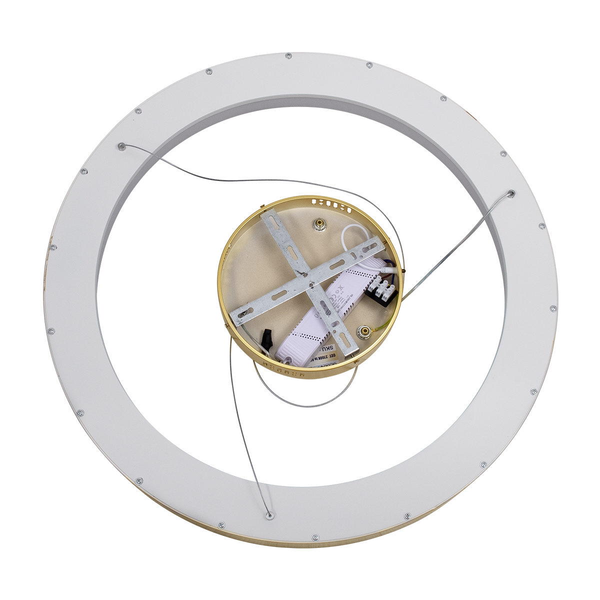 LEDTM® SALEM 61247 Μοντέρνο Κρεμαστό Φωτιστικό Οροφής LED 105W 12075lm 120° AC 220-240V IP20 Ρυθμιζόμενο Λευκό CCT με Χειριστήριο από 2700K έως 6000K Dimmable - Lumileds SMD Chip - Χρυσό - Μ60 x Π60 x Υ6cm - 3 Χρόνια Εγγύηση - Image 8