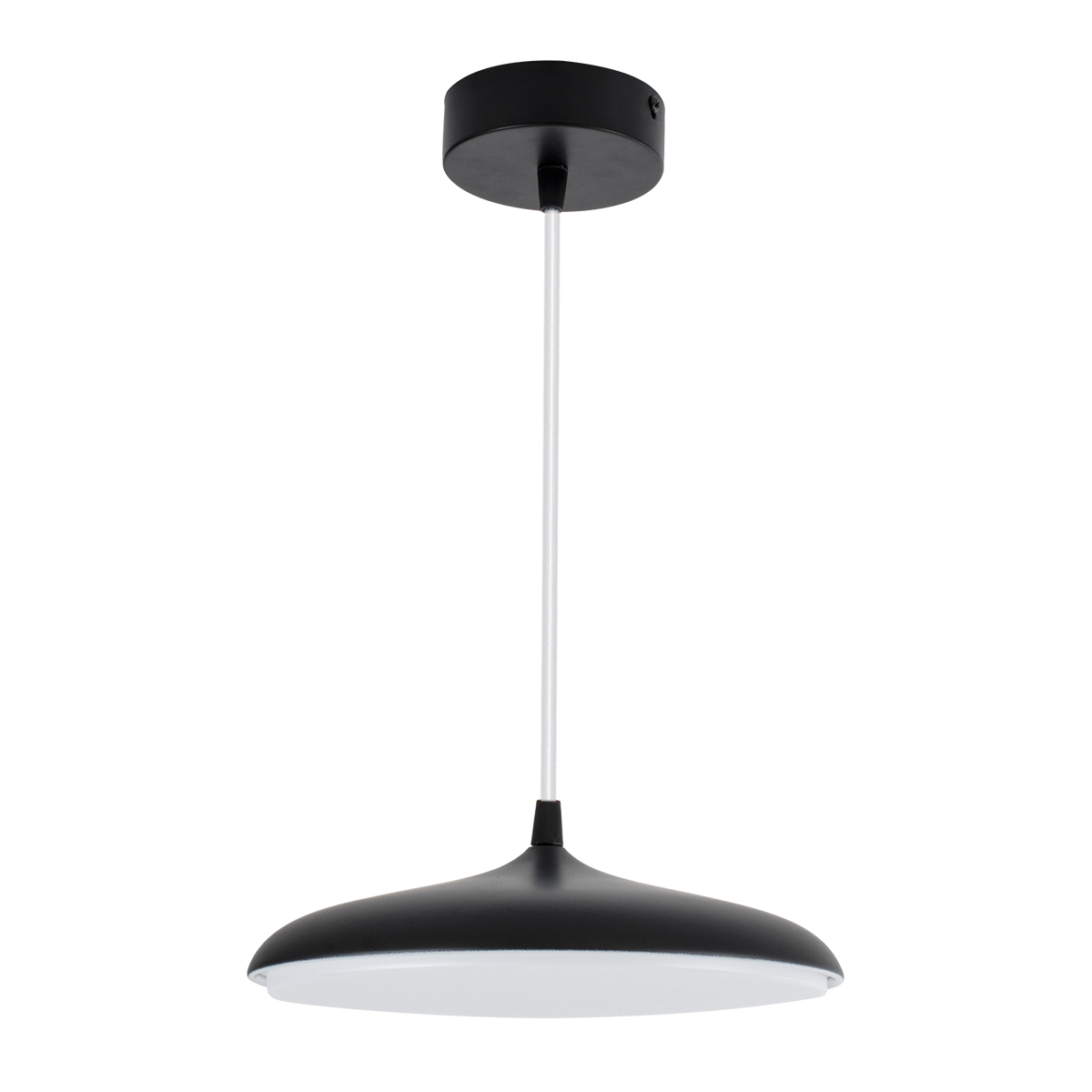 LEDTM® BARON 61251 Μοντέρνο Κρεμαστό Φωτιστικό Οροφής LED 12W 1440lm 120° AC 220-240V IP20 Ρυθμιζόμενο Λευκό CCT με On/Off 2700K/4500K/6000K - Lumileds SMD Chip - Μαύρο Ματ - Μ25 x Π25 x Υ8cm - 3 Χρόνια Εγγύηση - Image 3