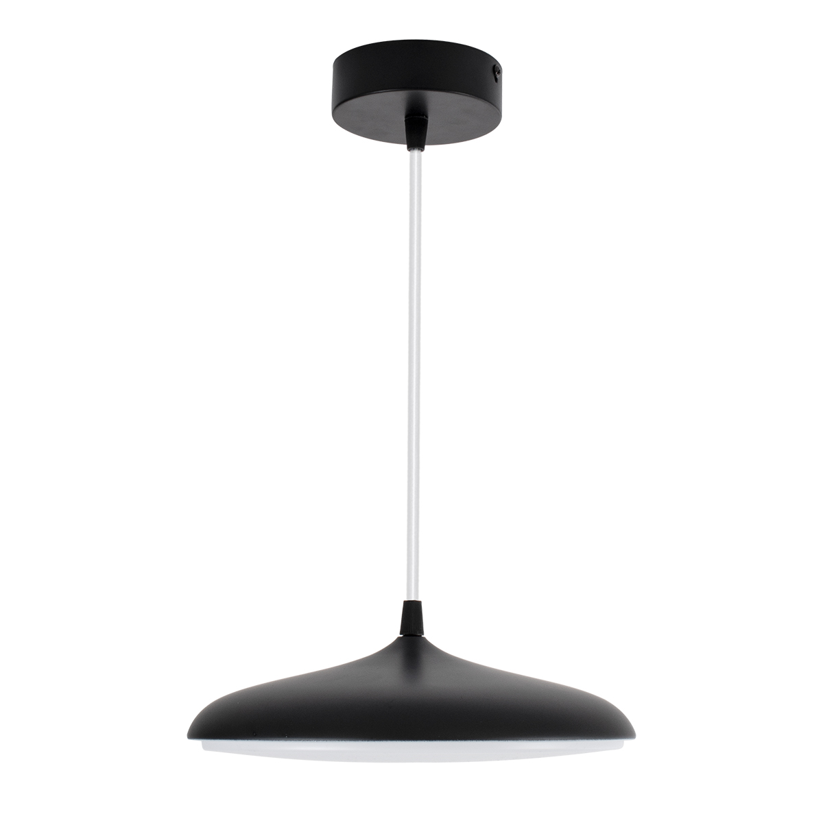 LEDTM® BARON 61251 Μοντέρνο Κρεμαστό Φωτιστικό Οροφής LED 12W 1440lm 120° AC 220-240V IP20 Ρυθμιζόμενο Λευκό CCT με On/Off 2700K/4500K/6000K - Lumileds SMD Chip - Μαύρο Ματ - Μ25 x Π25 x Υ8cm - 3 Χρόνια Εγγύηση - Image 4