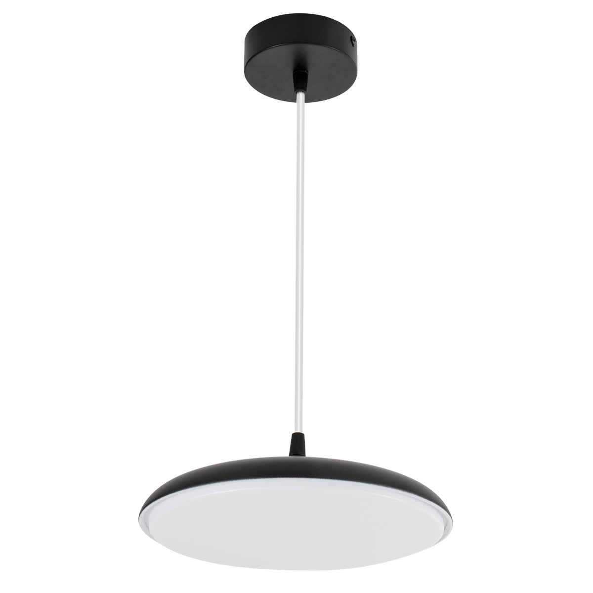 LEDTM® BARON 61251 Μοντέρνο Κρεμαστό Φωτιστικό Οροφής LED 12W 1440lm 120° AC 220-240V IP20 Ρυθμιζόμενο Λευκό CCT με On/Off 2700K/4500K/6000K - Lumileds SMD Chip - Μαύρο Ματ - Μ25 x Π25 x Υ8cm - 3 Χρόνια Εγγύηση - Image 5