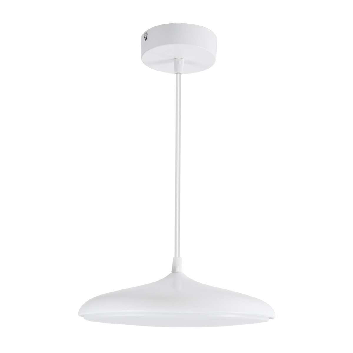 LEDTM® BARON 61252 Μοντέρνο Κρεμαστό Φωτιστικό Οροφής LED 12W 1440lm 120° AC 220-240V IP20 Ρυθμιζόμενο Λευκό CCT με On/Off 2700K/4500K/6000K - Lumileds SMD Chip - Λευκό Ματ - Μ25 x Π25 x Υ8cm - 3 Χρόνια Εγγύηση - Image 4