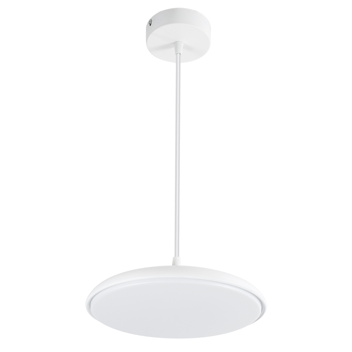 LEDTM® BARON 61252 Μοντέρνο Κρεμαστό Φωτιστικό Οροφής LED 12W 1440lm 120° AC 220-240V IP20 Ρυθμιζόμενο Λευκό CCT με On/Off 2700K/4500K/6000K - Lumileds SMD Chip - Λευκό Ματ - Μ25 x Π25 x Υ8cm - 3 Χρόνια Εγγύηση - Image 5