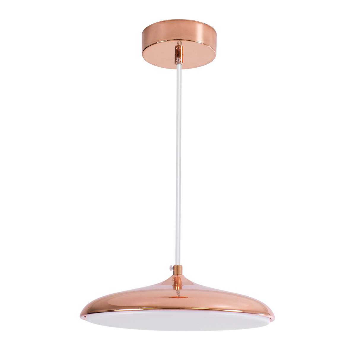 LEDTM® BARON 61253 Μοντέρνο Κρεμαστό Φωτιστικό Οροφής LED 12W 1440lm 120° AC 220-240V IP20 Ρυθμιζόμενο Λευκό CCT με On/Off 2700K/4500K/6000K - Lumileds SMD Chip - Ροζ Χρυσό - Μ25 x Π25 x Υ8cm - 3 Χρόνια Εγγύηση - Image 3
