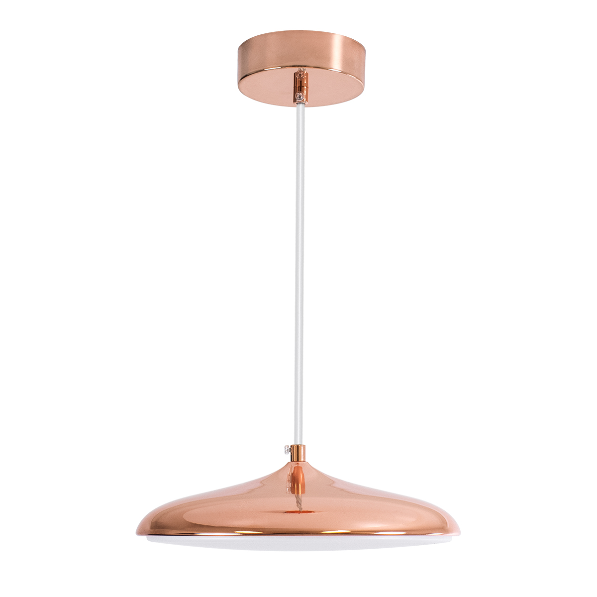 LEDTM® BARON 61253 Μοντέρνο Κρεμαστό Φωτιστικό Οροφής LED 12W 1440lm 120° AC 220-240V IP20 Ρυθμιζόμενο Λευκό CCT με On/Off 2700K/4500K/6000K - Lumileds SMD Chip - Ροζ Χρυσό - Μ25 x Π25 x Υ8cm - 3 Χρόνια Εγγύηση - Image 4