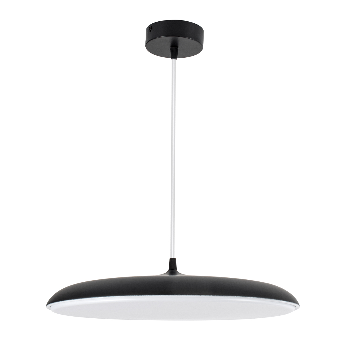LEDTM® BARON 61254 Μοντέρνο Κρεμαστό Φωτιστικό Οροφής LED 24W 2880lm 120° AC 220-240V IP20 Ρυθμιζόμενο Λευκό CCT με On/Off 2700K/4500K/6000K - Lumileds SMD Chip - Μαύρο Ματ - Μ40 x Π40 x Υ10cm - 3 Χρόνια Εγγύηση - Image 3