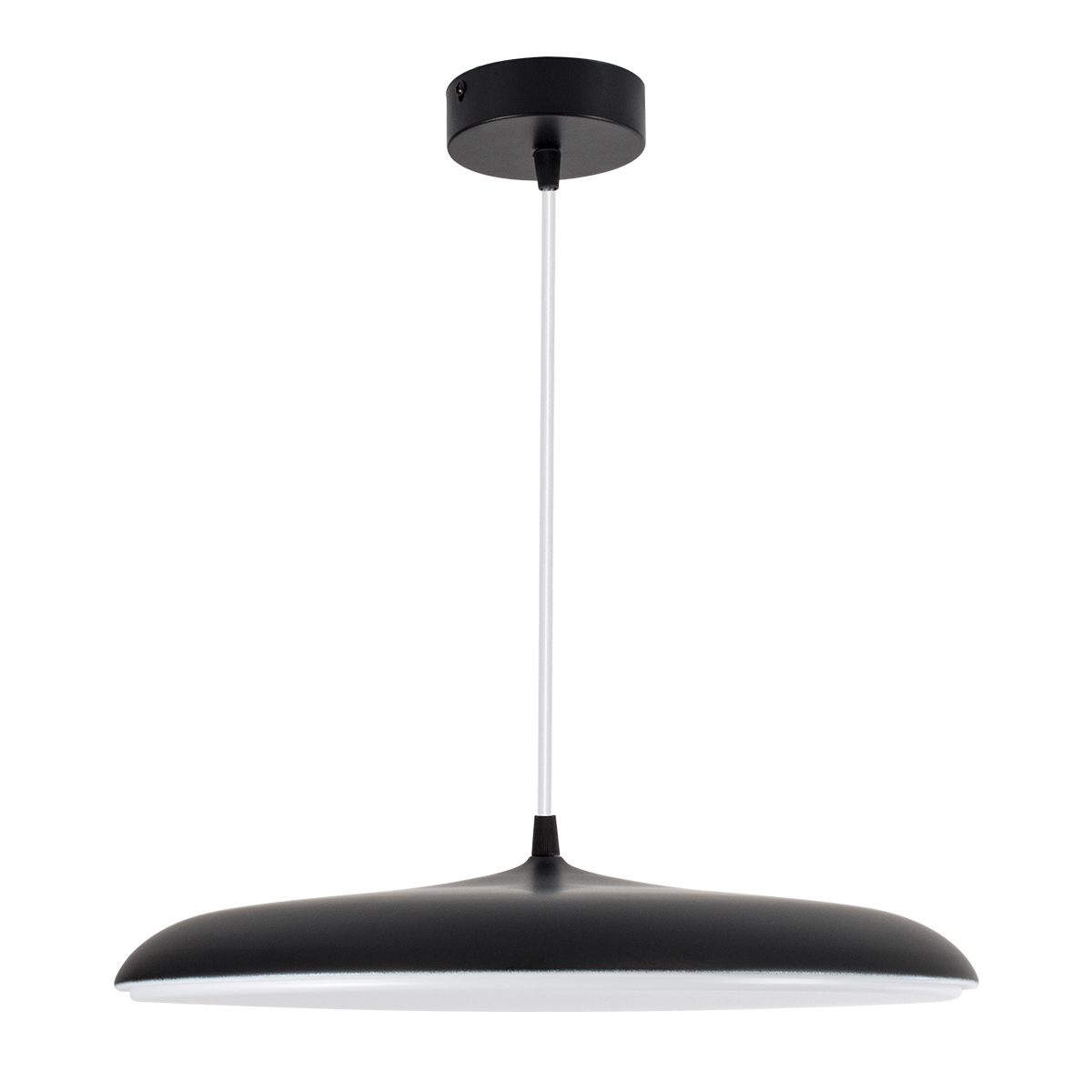 LEDTM® BARON 61254 Μοντέρνο Κρεμαστό Φωτιστικό Οροφής LED 24W 2880lm 120° AC 220-240V IP20 Ρυθμιζόμενο Λευκό CCT με On/Off 2700K/4500K/6000K - Lumileds SMD Chip - Μαύρο Ματ - Μ40 x Π40 x Υ10cm - 3 Χρόνια Εγγύηση - Image 4