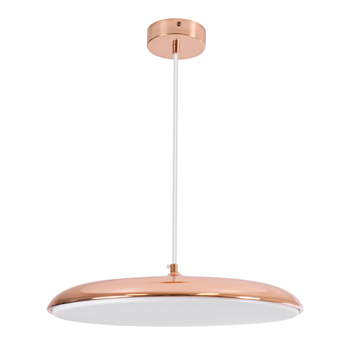 LEDTM® BARON 61256 Μοντέρνο Κρεμαστό Φωτιστικό Οροφής LED 24W 2880lm 120° AC 220-240V IP20 Ρυθμιζόμενο Λευκό CCT με On/Off 2700K/4500K/6000K - Lumileds SMD Chip - Ροζ Χρυσό - Μ40 x Π40 x Υ10cm - 3 Χρόνια Εγγύηση - Image 3