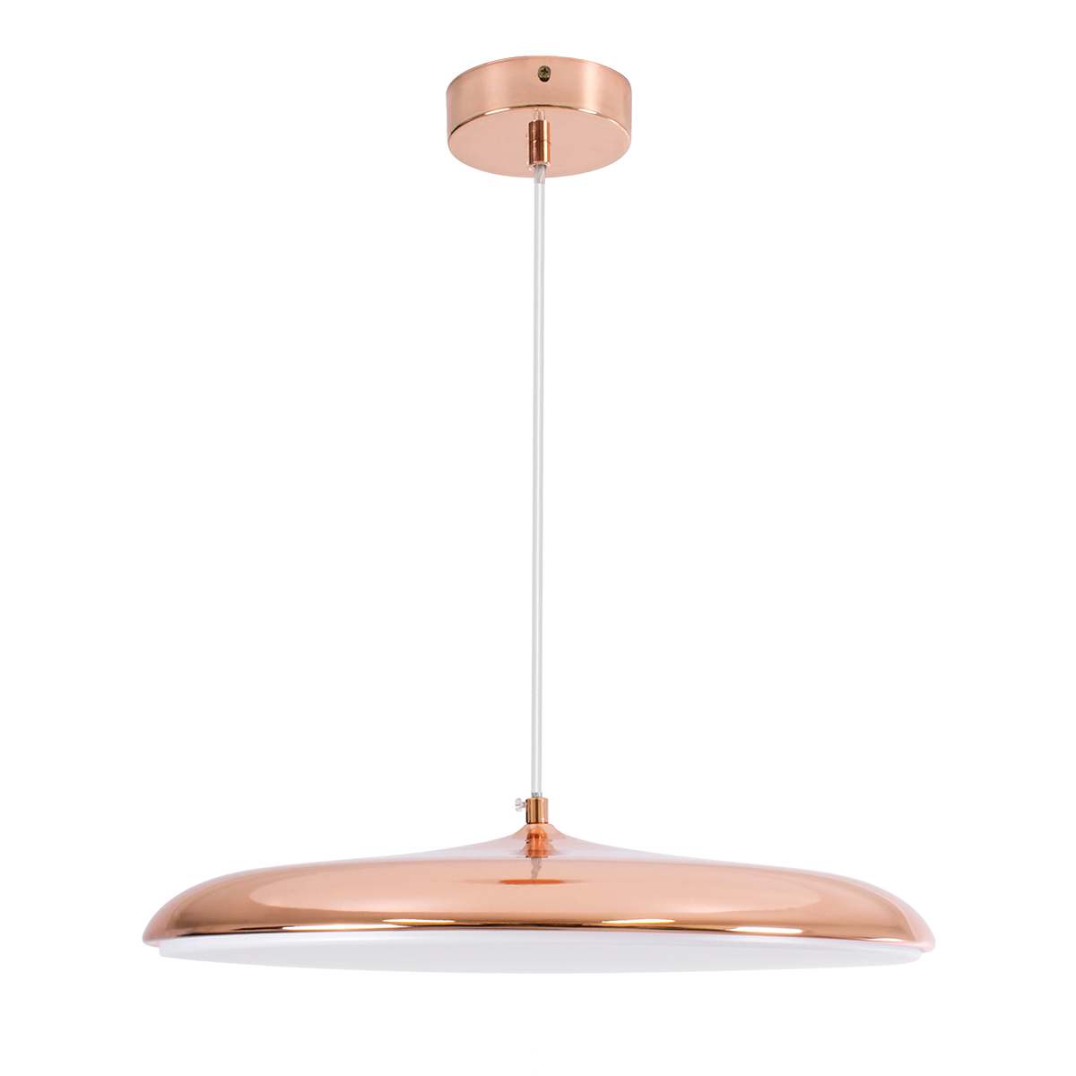 LEDTM® BARON 61256 Μοντέρνο Κρεμαστό Φωτιστικό Οροφής LED 24W 2880lm 120° AC 220-240V IP20 Ρυθμιζόμενο Λευκό CCT με On/Off 2700K/4500K/6000K - Lumileds SMD Chip - Ροζ Χρυσό - Μ40 x Π40 x Υ10cm - 3 Χρόνια Εγγύηση - Image 4