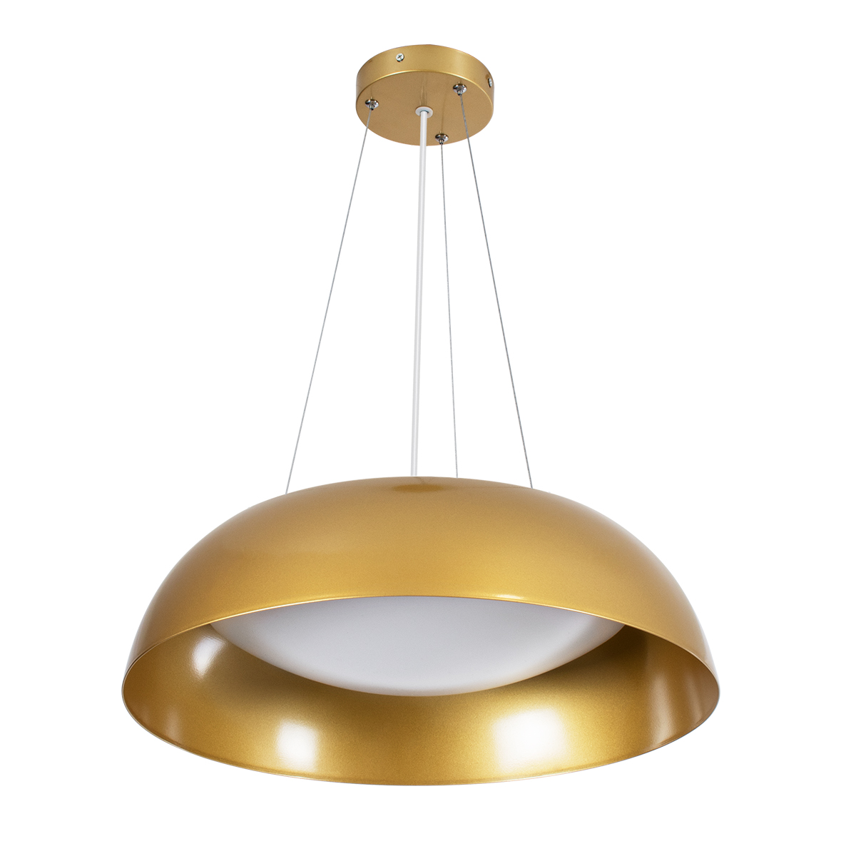LEDTM® ANATOLIA 61268 Μοντέρνο Κρεμαστό Φωτιστικό Οροφής LED 60W 6900lm 120° AC 220-240V IP20 Ρυθμιζόμενο Λευκό CCT με Χειριστήριο από 2700K έως 6000K Dimmable - Lumileds SMD Chip - Χρυσό - Μ43 x Π43 x Υ11cm - 3 Χρόνια Εγγύηση - Image 3