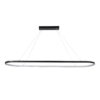 LEDTM® BOLIVAR 61271 Μοντέρνο Κρεμαστό Φωτιστικό Οροφής LED 54W 6210lm 360° AC 220-240V IP20 Ρυθμιζόμενο Λευκό CCT με Χειριστήριο από 2700K έως 6000K Dimmable - Lumileds SMD Chip - Μαύρο Ματ - Μ120 x Π30 x Υ2cm - 3 Χρόνια Εγγύηση - Image 4