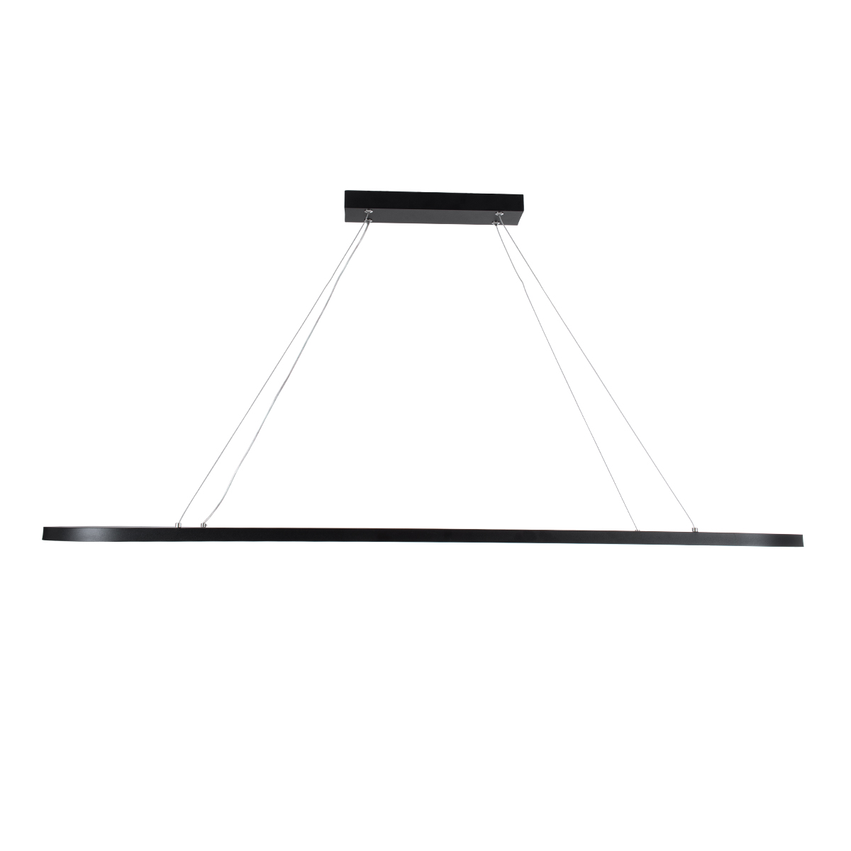 LEDTM® BOLIVAR 61271 Μοντέρνο Κρεμαστό Φωτιστικό Οροφής LED 54W 6210lm 360° AC 220-240V IP20 Ρυθμιζόμενο Λευκό CCT με Χειριστήριο από 2700K έως 6000K Dimmable - Lumileds SMD Chip - Μαύρο Ματ - Μ120 x Π30 x Υ2cm - 3 Χρόνια Εγγύηση - Image 5