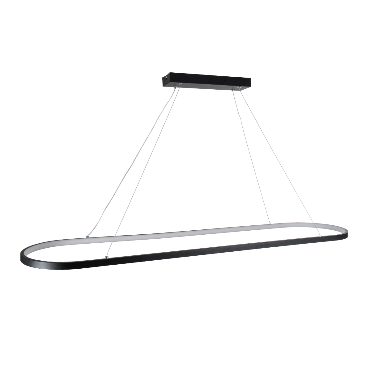 LEDTM® BOLIVAR 61271 Μοντέρνο Κρεμαστό Φωτιστικό Οροφής LED 54W 6210lm 360° AC 220-240V IP20 Ρυθμιζόμενο Λευκό CCT με Χειριστήριο από 2700K έως 6000K Dimmable - Lumileds SMD Chip - Μαύρο Ματ - Μ120 x Π30 x Υ2cm - 3 Χρόνια Εγγύηση - Image 6