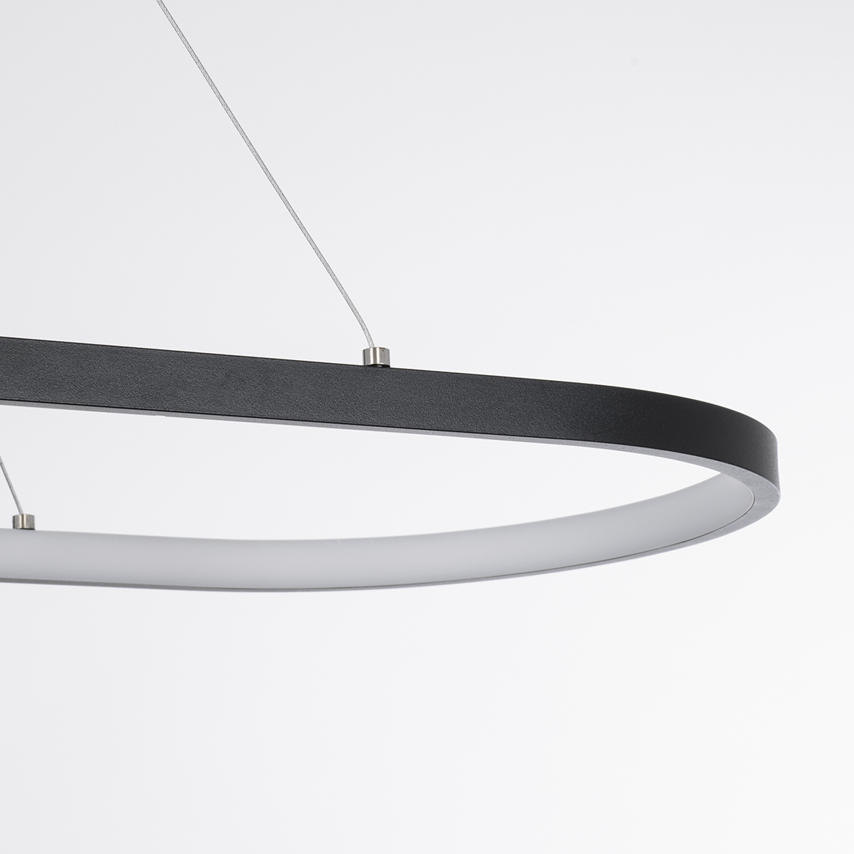 LEDTM® BOLIVAR 61271 Μοντέρνο Κρεμαστό Φωτιστικό Οροφής LED 54W 6210lm 360° AC 220-240V IP20 Ρυθμιζόμενο Λευκό CCT με Χειριστήριο από 2700K έως 6000K Dimmable - Lumileds SMD Chip - Μαύρο Ματ - Μ120 x Π30 x Υ2cm - 3 Χρόνια Εγγύηση - Image 7