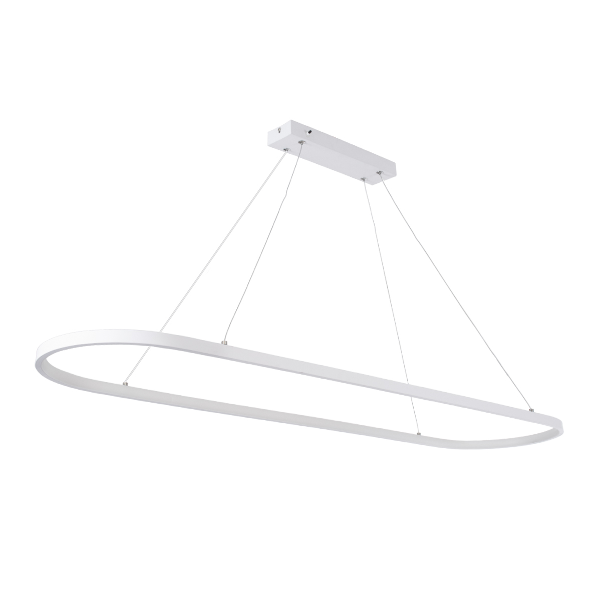 LEDTM® BOLIVAR 61272 Μοντέρνο Κρεμαστό Φωτιστικό Οροφής LED 54W 6210lm 360° AC 220-240V IP20 Ρυθμιζόμενο Λευκό CCT με Χειριστήριο από 2700K έως 6000K Dimmable - Lumileds SMD Chip - Λευκό Ματ - Μ120 x Π30 x Υ2cm - 3 Χρόνια Εγγύηση - Image 3