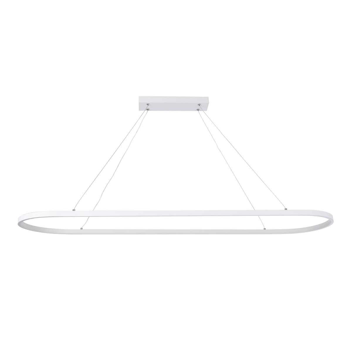 LEDTM® BOLIVAR 61272 Μοντέρνο Κρεμαστό Φωτιστικό Οροφής LED 54W 6210lm 360° AC 220-240V IP20 Ρυθμιζόμενο Λευκό CCT με Χειριστήριο από 2700K έως 6000K Dimmable - Lumileds SMD Chip - Λευκό Ματ - Μ120 x Π30 x Υ2cm - 3 Χρόνια Εγγύηση - Image 4