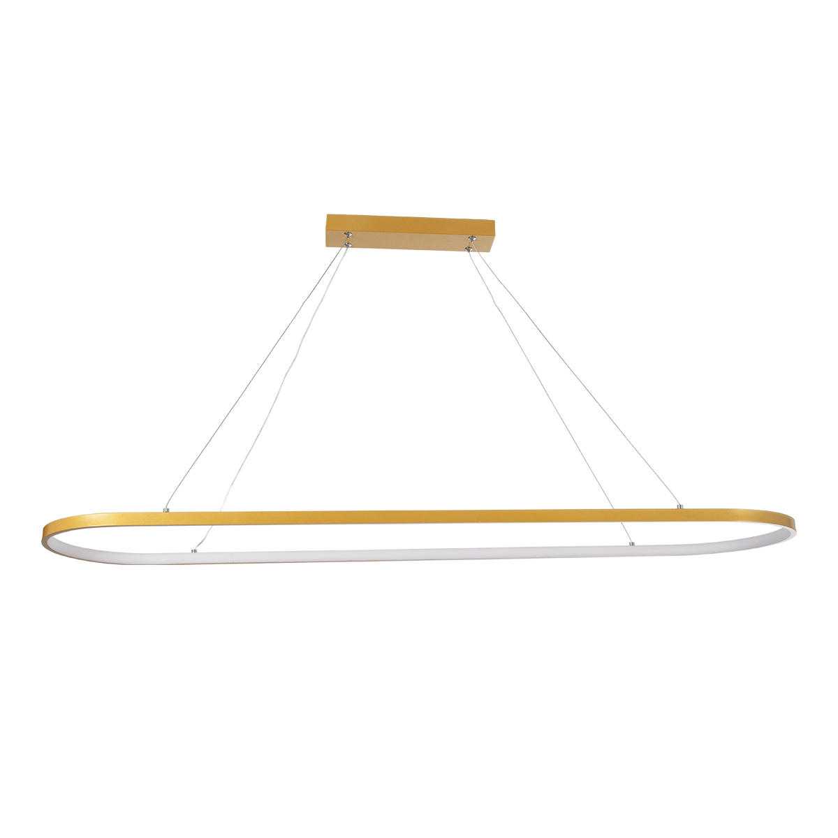 LEDTM® BOLIVAR 61274 Μοντέρνο Κρεμαστό Φωτιστικό Οροφής LED 54W 6210lm 360° AC 220-240V IP20 Ρυθμιζόμενο Λευκό CCT με Χειριστήριο από 2700K έως 6000K Dimmable - Lumileds SMD Chip - Χρυσό Βούρτσας - Μ120 x Π30 x Υ2cm - 3 Χρόνια Εγγύηση - Image 4