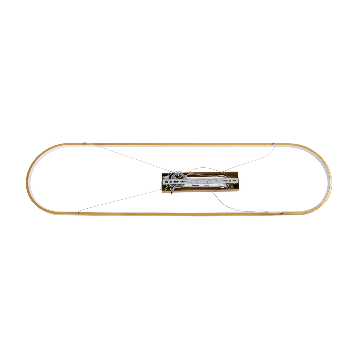 LEDTM® BOLIVAR 61274 Μοντέρνο Κρεμαστό Φωτιστικό Οροφής LED 54W 6210lm 360° AC 220-240V IP20 Ρυθμιζόμενο Λευκό CCT με Χειριστήριο από 2700K έως 6000K Dimmable - Lumileds SMD Chip - Χρυσό Βούρτσας - Μ120 x Π30 x Υ2cm - 3 Χρόνια Εγγύηση - Image 9
