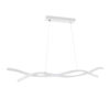 LEDTM® MORALES 61276 Μοντέρνο Κρεμαστό Φωτιστικό Οροφής LED 54W 6048lm 300° AC 220-240V IP20 Ρυθμιζόμενο Λευκό CCT με Χειριστήριο από 2700K έως 6000K Dimmable - Lumileds SMD Chip - Λευκό Ματ - Μ90 x Π14 x Υ14cm - 3 Χρόνια Εγγύηση - Image 3