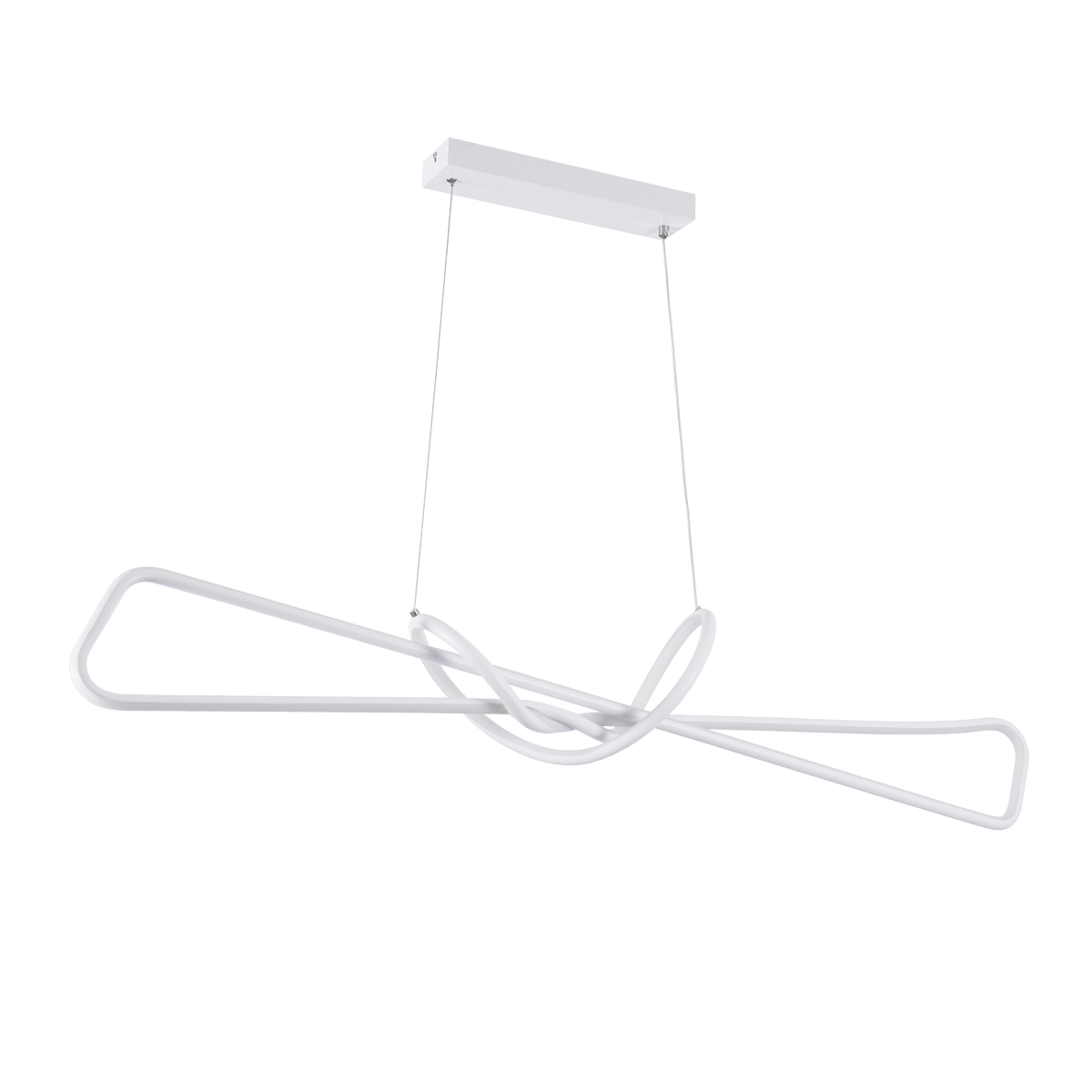 LEDTM® DOLORES 61280 Μοντέρνο Κρεμαστό Φωτιστικό Οροφής LED 105W 11760lm 300° AC 220-240V IP20 Ρυθμιζόμενο Λευκό CCT με Χειριστήριο από 2700K έως 6000K Dimmable - Lumileds SMD Chip - Λευκό Ματ - Μ110 x Π17 x Υ17.5cm - 3 Χρόνια Εγγύηση - Image 3