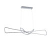 LEDTM® DOLORES 61281 Μοντέρνο Κρεμαστό Φωτιστικό Οροφής LED 105W 11760lm 300° AC 220-240V IP20 Ρυθμιζόμενο Λευκό CCT με Χειριστήριο από 2700K έως 6000K Dimmable - Lumileds SMD Chip - Νίκελ Βούρτσας - Μ110 x Π17 x Υ17.5cm - 3 Χρόνια Εγγύηση - Image 4