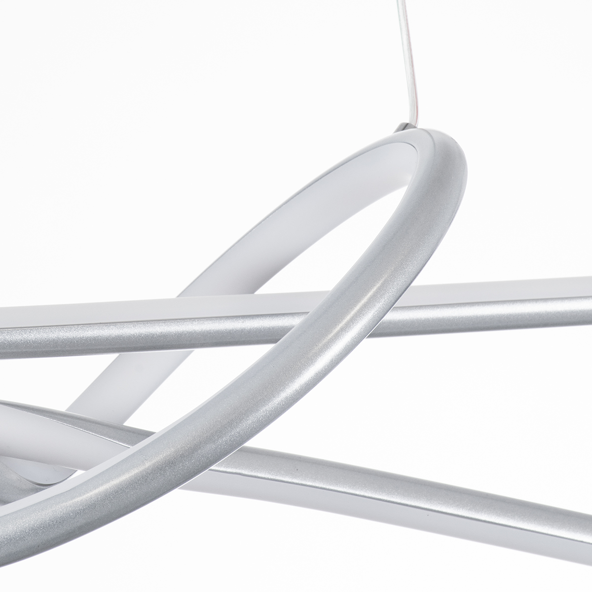 LEDTM® DOLORES 61281 Μοντέρνο Κρεμαστό Φωτιστικό Οροφής LED 105W 11760lm 300° AC 220-240V IP20 Ρυθμιζόμενο Λευκό CCT με Χειριστήριο από 2700K έως 6000K Dimmable - Lumileds SMD Chip - Νίκελ Βούρτσας - Μ110 x Π17 x Υ17.5cm - 3 Χρόνια Εγγύηση - Image 7