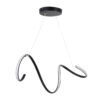 LEDTM® SPIRALE 61283 Μοντέρνο Κρεμαστό Φωτιστικό Οροφής LED 75W 8400lm 300° AC 220-240V IP20 Ρυθμιζόμενο Λευκό CCT με Χειριστήριο από 2700K έως 6000K Dimmable - Lumileds SMD Chip - Μαύρο Ματ - Μ72 x Π25 x Υ30cm - 3 Χρόνια Εγγύηση - Image 3