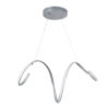 LEDTM® SPIRALE 61285 Μοντέρνο Κρεμαστό Φωτιστικό Οροφής LED 75W 8400lm 300° AC 220-240V IP20 Ρυθμιζόμενο Λευκό CCT με Χειριστήριο από 2700K έως 6000K Dimmable - Lumileds SMD Chip - Νίκελ Βούρτσας - Μ72 x Π25 x Υ30cm - 3 Χρόνια Εγγύηση - Image 3