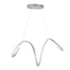 LEDTM® SPIRALE 61285 Μοντέρνο Κρεμαστό Φωτιστικό Οροφής LED 75W 8400lm 300° AC 220-240V IP20 Ρυθμιζόμενο Λευκό CCT με Χειριστήριο από 2700K έως 6000K Dimmable - Lumileds SMD Chip - Νίκελ Βούρτσας - Μ72 x Π25 x Υ30cm - 3 Χρόνια Εγγύηση - Image 4
