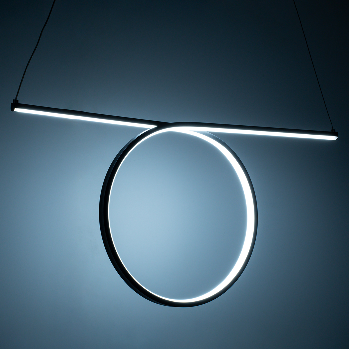 LEDTM® ROME 61294 Μοντέρνο Κρεμαστό Φωτιστικό Οροφής LED 24W 2640lm 200° AC 220-240V IP20 Ρυθμιζόμενο Λευκό CCT με On/Off 2700K/4500K/6000K - Lumileds SMD Chip - Μαύρο Ματ - Μ65.5 x Π4 x Υ33cm - 3 Χρόνια Εγγύηση - Image 13