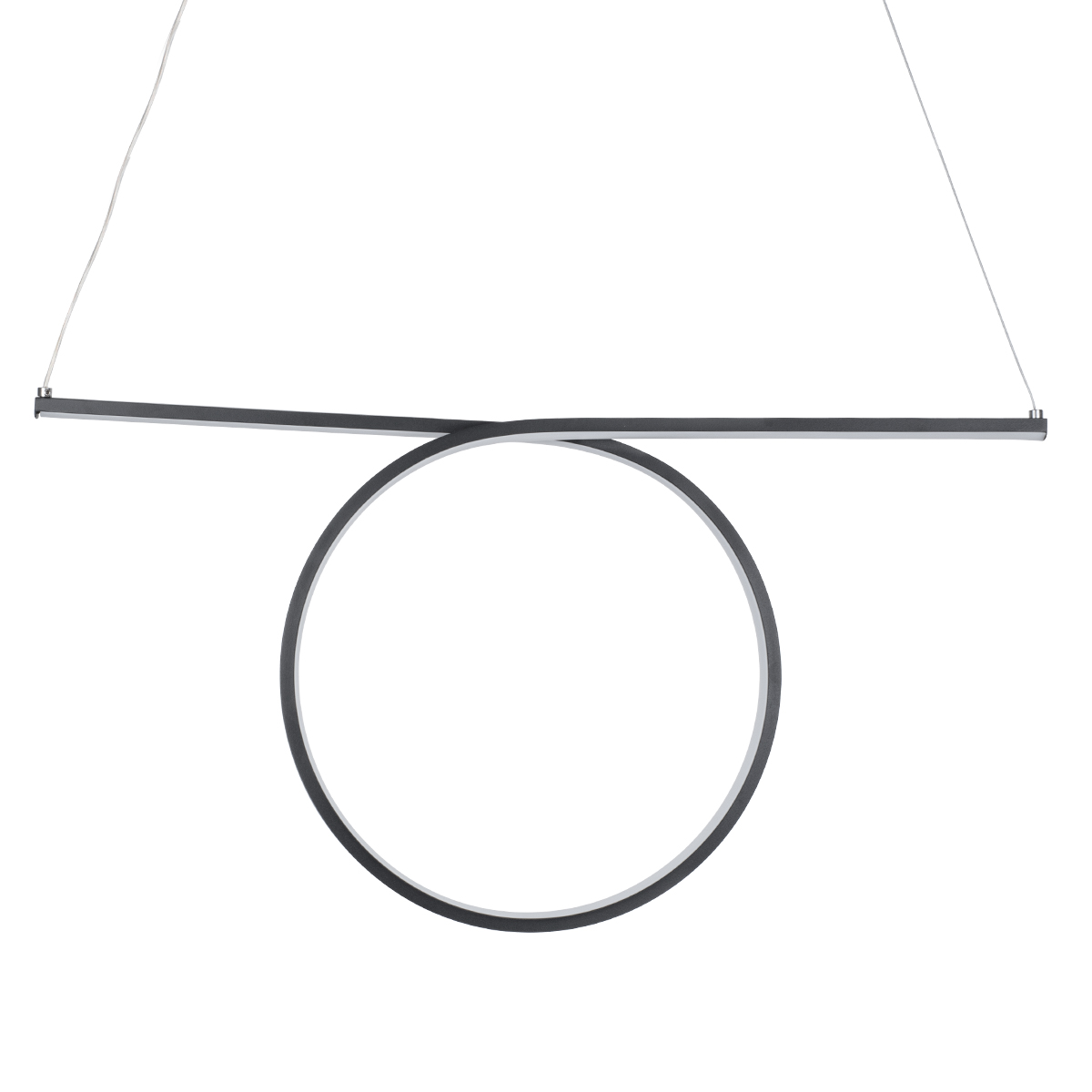 LEDTM® ROME 61294 Μοντέρνο Κρεμαστό Φωτιστικό Οροφής LED 24W 2640lm 200° AC 220-240V IP20 Ρυθμιζόμενο Λευκό CCT με On/Off 2700K/4500K/6000K - Lumileds SMD Chip - Μαύρο Ματ - Μ65.5 x Π4 x Υ33cm - 3 Χρόνια Εγγύηση - Image 6