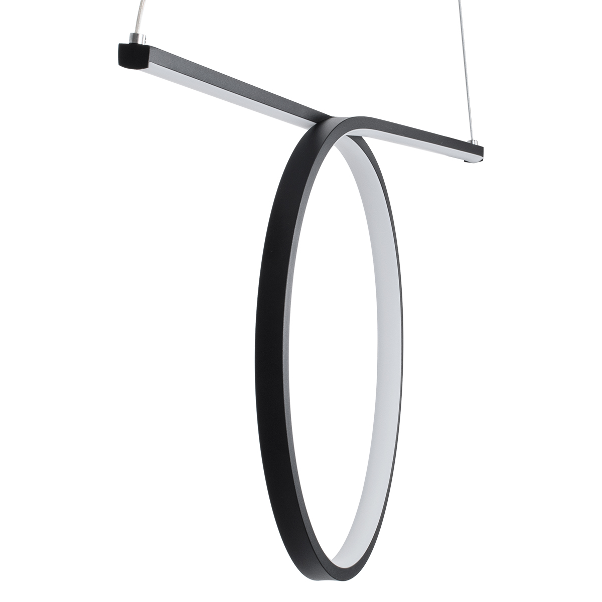 LEDTM® ROME 61294 Μοντέρνο Κρεμαστό Φωτιστικό Οροφής LED 24W 2640lm 200° AC 220-240V IP20 Ρυθμιζόμενο Λευκό CCT με On/Off 2700K/4500K/6000K - Lumileds SMD Chip - Μαύρο Ματ - Μ65.5 x Π4 x Υ33cm - 3 Χρόνια Εγγύηση - Image 7