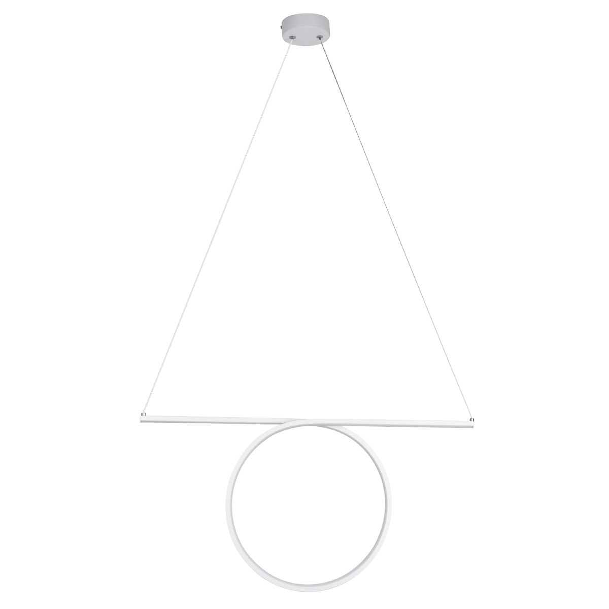LEDTM® ROME 61295 Μοντέρνο Κρεμαστό Φωτιστικό Οροφής LED 24W 2640lm 200° AC 220-240V IP20 Ρυθμιζόμενο Λευκό CCT με On/Off 2700K/4500K/6000K - Lumileds SMD Chip - Λευκό Ματ - Μ65.5 x Π4 x Υ33cm - 3 Χρόνια Εγγύηση - Image 4