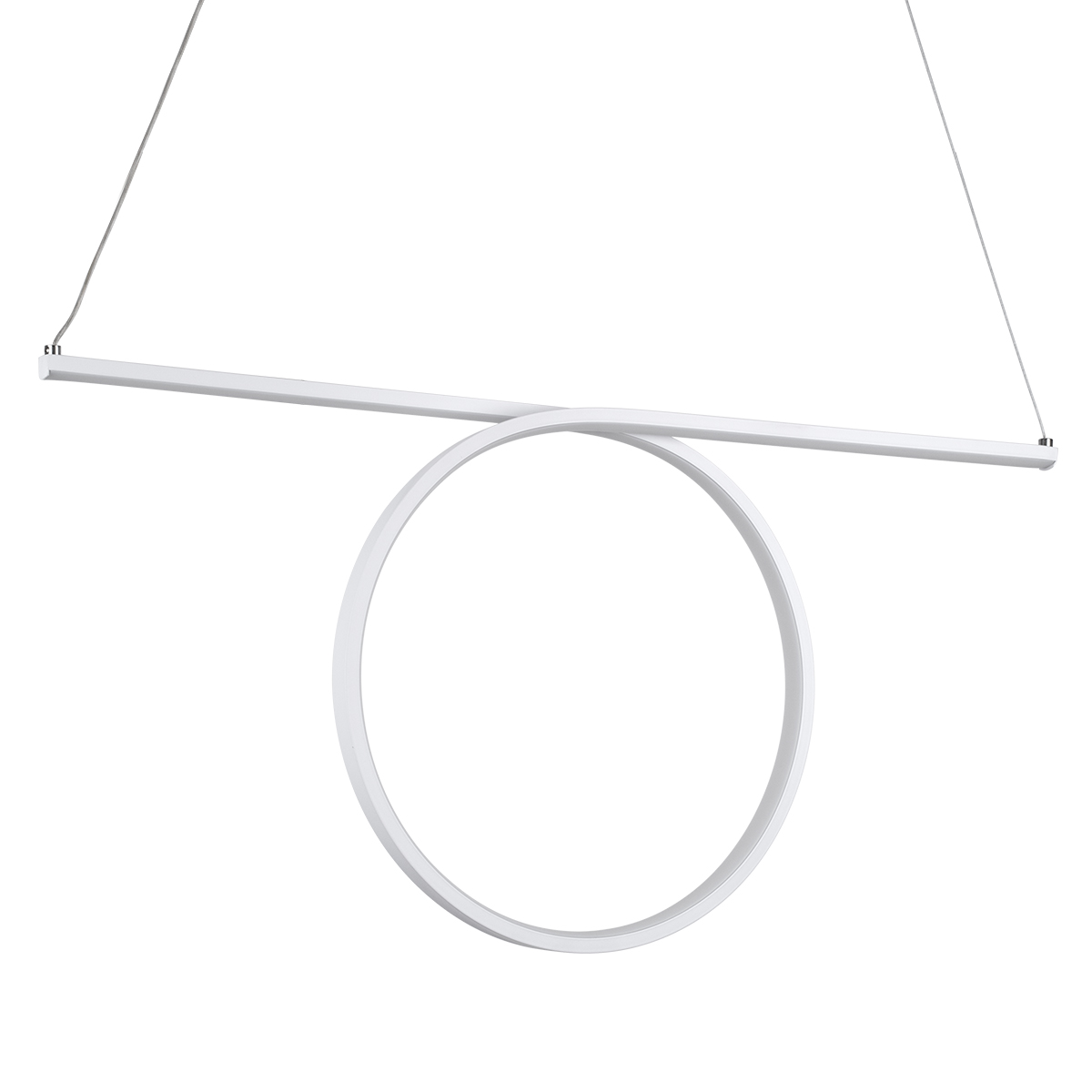LEDTM® ROME 61295 Μοντέρνο Κρεμαστό Φωτιστικό Οροφής LED 24W 2640lm 200° AC 220-240V IP20 Ρυθμιζόμενο Λευκό CCT με On/Off 2700K/4500K/6000K - Lumileds SMD Chip - Λευκό Ματ - Μ65.5 x Π4 x Υ33cm - 3 Χρόνια Εγγύηση - Image 5