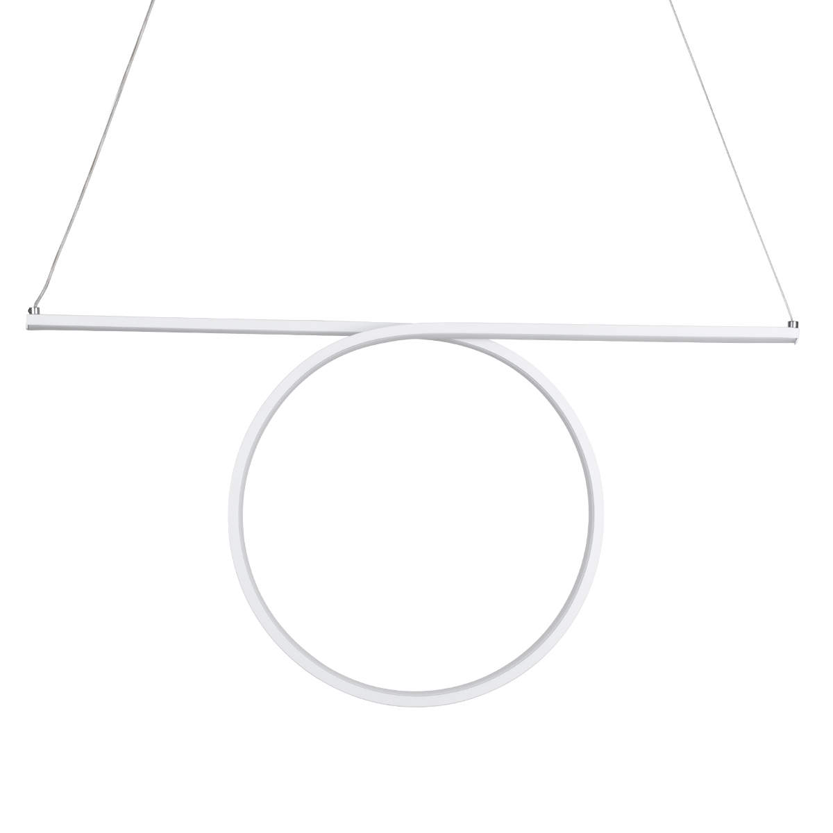 LEDTM® ROME 61295 Μοντέρνο Κρεμαστό Φωτιστικό Οροφής LED 24W 2640lm 200° AC 220-240V IP20 Ρυθμιζόμενο Λευκό CCT με On/Off 2700K/4500K/6000K - Lumileds SMD Chip - Λευκό Ματ - Μ65.5 x Π4 x Υ33cm - 3 Χρόνια Εγγύηση - Image 6