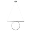 LEDTM® ROME 61296 Μοντέρνο Κρεμαστό Φωτιστικό Οροφής LED 24W 2640lm 200° AC 220-240V IP20 Ρυθμιζόμενο Λευκό CCT με On/Off 2700K/4500K/6000K - Lumileds SMD Chip - Νίκελ Βούρτσας - Μ65.5 x Π4 x Υ33cm - 3 Χρόνια Εγγύηση - Image 4