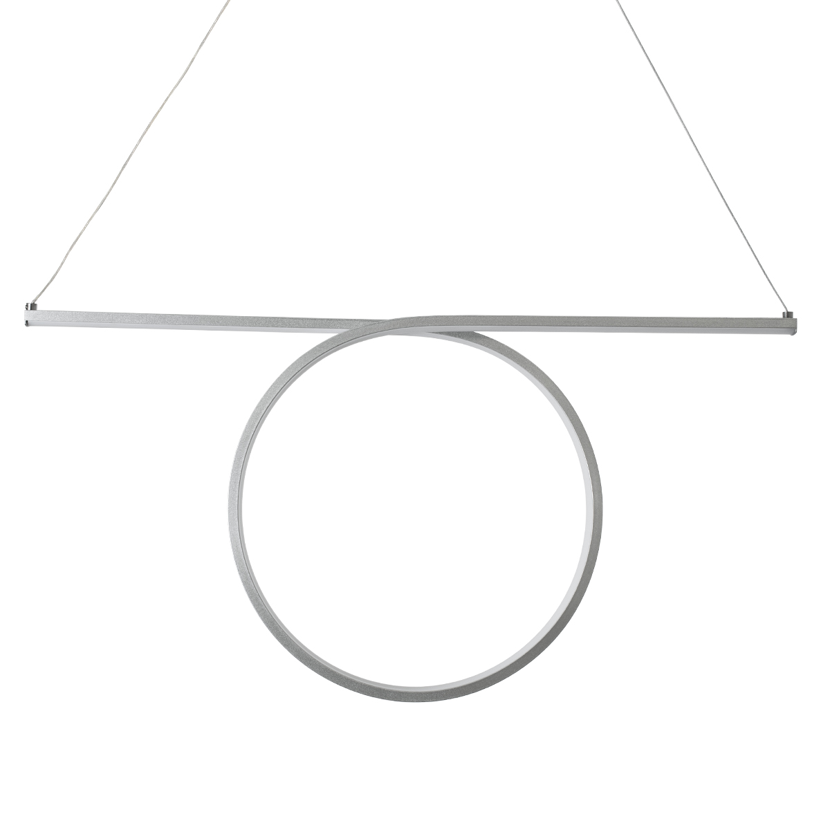 LEDTM® ROME 61296 Μοντέρνο Κρεμαστό Φωτιστικό Οροφής LED 24W 2640lm 200° AC 220-240V IP20 Ρυθμιζόμενο Λευκό CCT με On/Off 2700K/4500K/6000K - Lumileds SMD Chip - Νίκελ Βούρτσας - Μ65.5 x Π4 x Υ33cm - 3 Χρόνια Εγγύηση - Image 6