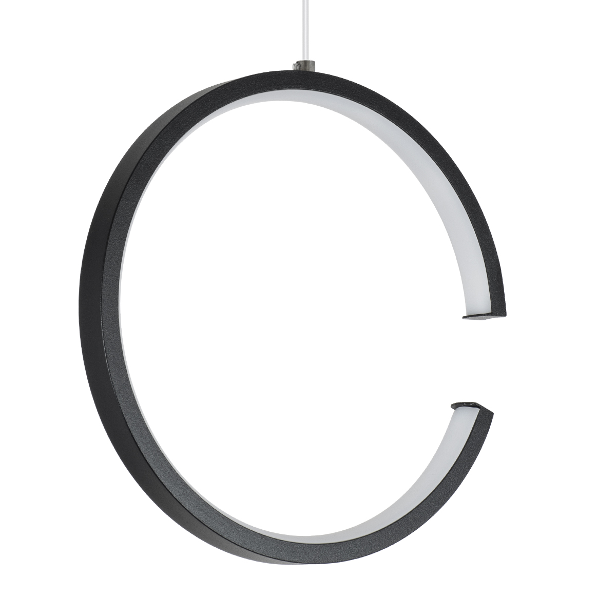 LEDTM® CEROBA 61306 Μοντέρνο Κρεμαστό Φωτιστικό Οροφής LED 12W 1320lm 360° AC 220-240V IP20 Ρυθμιζόμενο Λευκό CCT με On/Off 2700K/4500K/6000K - Lumileds SMD Chip - Μαύρο Ματ - Μ22 x Π2 x Υ22cm - 3 Χρόνια Εγγύηση - Image 3
