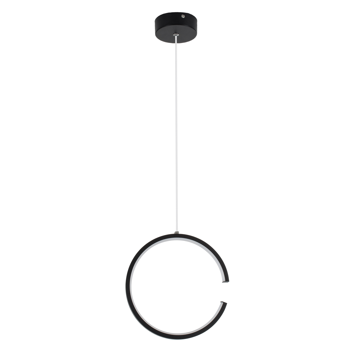 LEDTM® CEROBA 61306 Μοντέρνο Κρεμαστό Φωτιστικό Οροφής LED 12W 1320lm 360° AC 220-240V IP20 Ρυθμιζόμενο Λευκό CCT με On/Off 2700K/4500K/6000K - Lumileds SMD Chip - Μαύρο Ματ - Μ22 x Π2 x Υ22cm - 3 Χρόνια Εγγύηση - Image 5