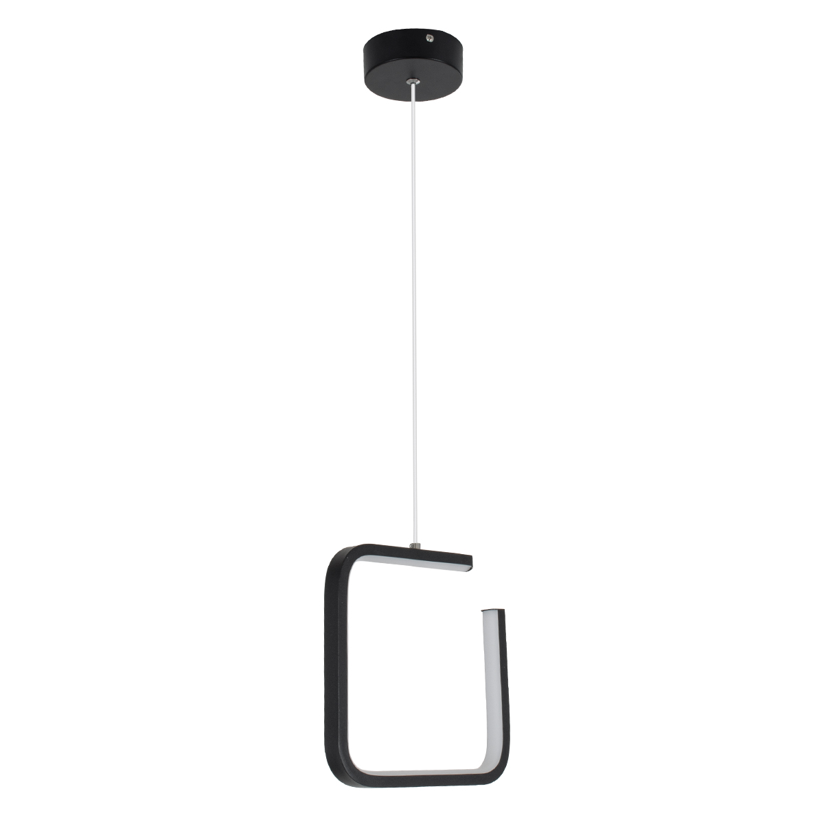 LEDTM® CEROBA 61308 Μοντέρνο Κρεμαστό Φωτιστικό Οροφής LED 12W 1320lm 360° AC 220-240V IP20 Ρυθμιζόμενο Λευκό CCT με On/Off 2700K/4500K/6000K - Lumileds SMD Chip - Μαύρο Ματ - Μ22 x Π2 x Υ22cm - 3 Χρόνια Εγγύηση - Image 4