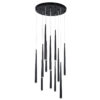 LEDTM® TEARS 61313 Μοντέρνο Κρεμαστό Φωτιστικό Οροφής LED 36W 3960lm 180° AC 220-240V IP20 Ρυθμιζόμενο Λευκό CCT με Χειριστήριο από 2700K έως 6000K Dimmable - Lumileds SMD Chip - Μαύρο - Μ60 x Π60 x Υ51.5cm - 3 Χρόνια Εγγύηση - Image 5