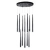 LEDTM® TEARS 61313 Μοντέρνο Κρεμαστό Φωτιστικό Οροφής LED 36W 3960lm 180° AC 220-240V IP20 Ρυθμιζόμενο Λευκό CCT με Χειριστήριο από 2700K έως 6000K Dimmable - Lumileds SMD Chip - Μαύρο - Μ60 x Π60 x Υ51.5cm - 3 Χρόνια Εγγύηση - Image 6