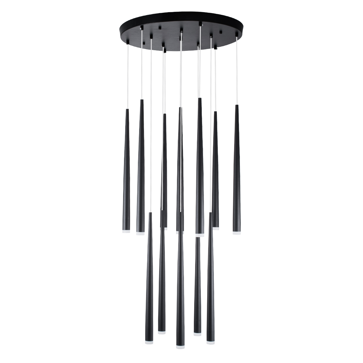 LEDTM® TEARS 61313 Μοντέρνο Κρεμαστό Φωτιστικό Οροφής LED 36W 3960lm 180° AC 220-240V IP20 Ρυθμιζόμενο Λευκό CCT με Χειριστήριο από 2700K έως 6000K Dimmable - Lumileds SMD Chip - Μαύρο - Μ60 x Π60 x Υ51.5cm - 3 Χρόνια Εγγύηση - Image 6