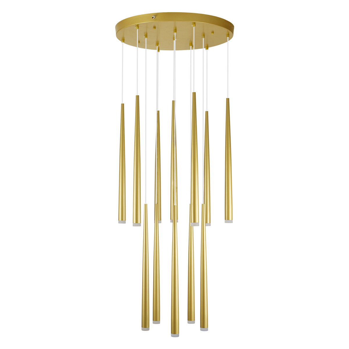 LEDTM® TEARS 61314 Μοντέρνο Κρεμαστό Φωτιστικό Οροφής LED 36W 3960lm 180° AC 220-240V IP20 Ρυθμιζόμενο Λευκό CCT με Χειριστήριο από 2700K έως 6000K Dimmable - Lumileds SMD Chip - Χρυσό Βούρτσας - Μ60 x Π60 x Υ51.5cm - 3 Χρόνια Εγγύηση - Image 6